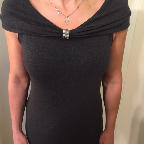 LOVE MOSCHINO. NEW dark gray dress size 8 , ITALY - Picture 4 of 8